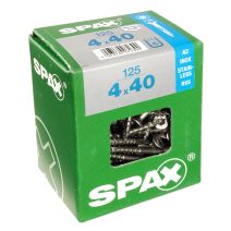 125 vis 4x40 tête fraisée empreinte t-star+ T20 inoxA2 SPAX