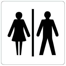picto adhésif europe 100x100 mm toilettes h/f - NOVAP