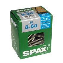 50 vis 5x60 tête cylindrique empreinte t-star+ T25 inoxA2 SPAX 