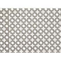 Tôle argente perforée rond inox mm.50x40