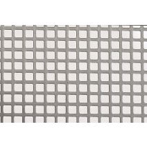 Tôle argente carrée perforée inox mm.50x20