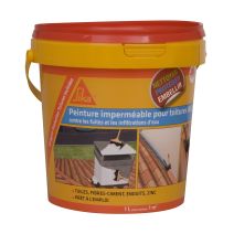 Peinture élastique imperméable pour toiture inclinées SIKAGARD TOITURE INCLINEE GRIS 1 L