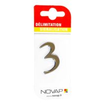 chiffre autocollant en relief hauteur 40 mm coloris or  3 - NOVAP