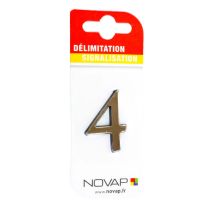 chiffre autocollant en relief hauteur 40 mm coloris or    4 - NOVAP