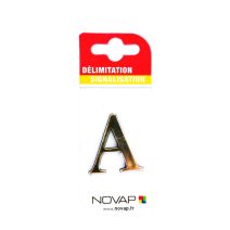 lettre autocollante en relief hauteur 40 mm coloris or a - NOVAP