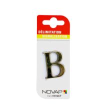 lettre autocollante en relief hauteur 40 mm coloris or b - NOVAP