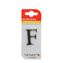 lettre autocollante en relief hauteur 40 mm coloris or f - NOVAP