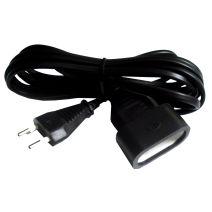 Rallonge électrique ménager 6A Noir 2m - ZENITECH