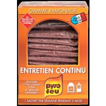 14 sachets pour ramonage continu feu bois et charbon - PYROFEU