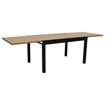 Table de jardin Alu Aurore 6/10 pers. plateau imitation bois