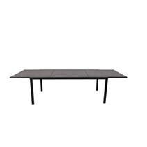 Table de jardin 6-10 pers. Maldives métal gris + décor céramique