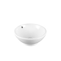 Vasque à poser céramique Léoni 41x41x17cm blanc