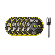 6 disques à tronçonner et un mandrin Twist Lock Access RAR301-6 - RYOBI
