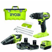 Perceuse à percussion rpd18c-242vta55 18 v avec 2 batteries 2 ah et 4 ah