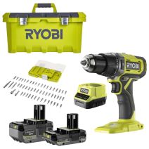 Perceuse à percussion sans fil RPD18-2C42TA55 18V + 55 acc. - RYOBI