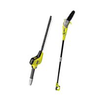 Taille-haie électrique orientable sur perche 450W + élagueur 750W - RYOBI