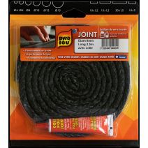 Joint noir Ø8 mm 2,50m + tube colle - PYROFEU