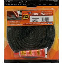 Joint noir pour portes foyers et inserts diamètre 10 mm - PYROFEU