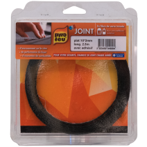 Joint noir plat pour vitres d'inserts 10 x 1,2 mm - PYROFEU