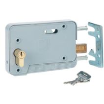Serrure porte garage à cylindre 30x10 3 clés - THIRARD