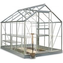 Serre de jardin Popular 86 verre horticole 3mm aluminium - HALLS