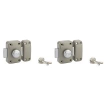 paire verrous capital bouton et cylindre à goupille hg 45mm 6 clés - THIRARD