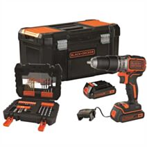 Perceuse sans fil à percussion 18V Li. 2 vitesses - Brushless - BLACK+DECKER