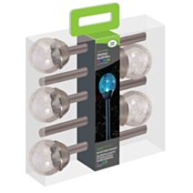 Lot de 5 balises solaires Globe craquelé