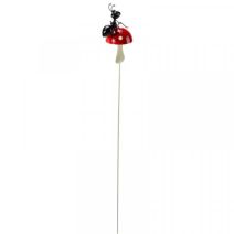 Piquet de décoration insecte sur champignon