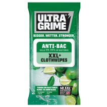 40 Lingettes Antibactériennes XXL - ULTRA GRIME