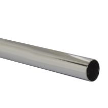 Barre de penderie Ø25mm rond l.1m chromé