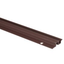 Rail en applique pour porte coulissante L2000mm plastique brun