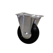 Roulette standard de manutention à platine fixe caoutchouc noir Ø80MM - Charge supportée 80kg - CIME