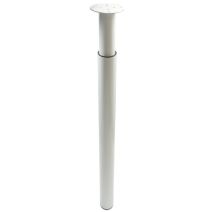 Pied de table, bar et plan de travail zoom rond blanc réglable Ø60 x700 à 1100mm - CIME