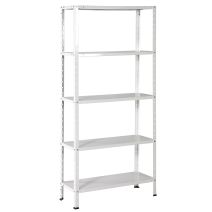 Etagère métallique - blanc - 6 tablettes