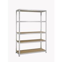 Etagère de rangement bois métal H176xL120xP45cm 5 tablettes