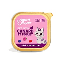 Pâté au Canard et Poulet sans céréales pour Chatons - EDGARD & COOPER