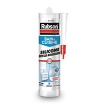 Mastic silicone Bain & Cuisine 280 mL blanc - RUBSON
