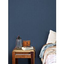 Papier peint vinyle sur intissé Uni Panama Bleu Fonce 0,53x10,05m