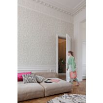 Papier peint vinyle sur intissé Palm Bleu 0,53x10,05m