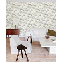 Papier peint intissé élégant aux motif de feuilles 10,05x0,53m