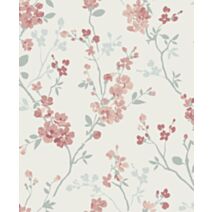 Papier peint expansé intissé Jasmin gris rose 0,53 x 10 m - GRANDECO