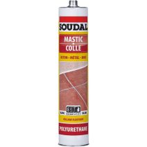 Mastic colle polyuréthane béton métal bois blanc 300ml SOUDAL