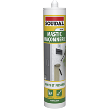 Mastic maçonnerie acrylique béton pierre bois plâtre 280ml SOUDAL