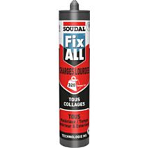 Mastic colle Fix All Charges Lourdes 290 mL blanc - SOUDAL