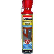 Bombe de mousse isolante porte & fenêtre + pistolet 500ml - SOUDAL