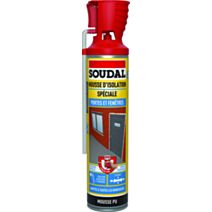 Bombe de mousse isolante porte & fenêtre + pistolet 500ml - SOUDAL