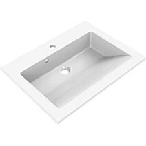Plan 1 Vasque Slide Blanc Polyb 60,2x2x46,2cm