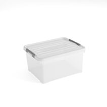 Boite de rangement Handy Box plus 35L - clips gris avec couvercle - CURVER