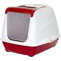 Bac à Litière Flip Cat Blanc Fuchsia Spécial Litière Compactable 